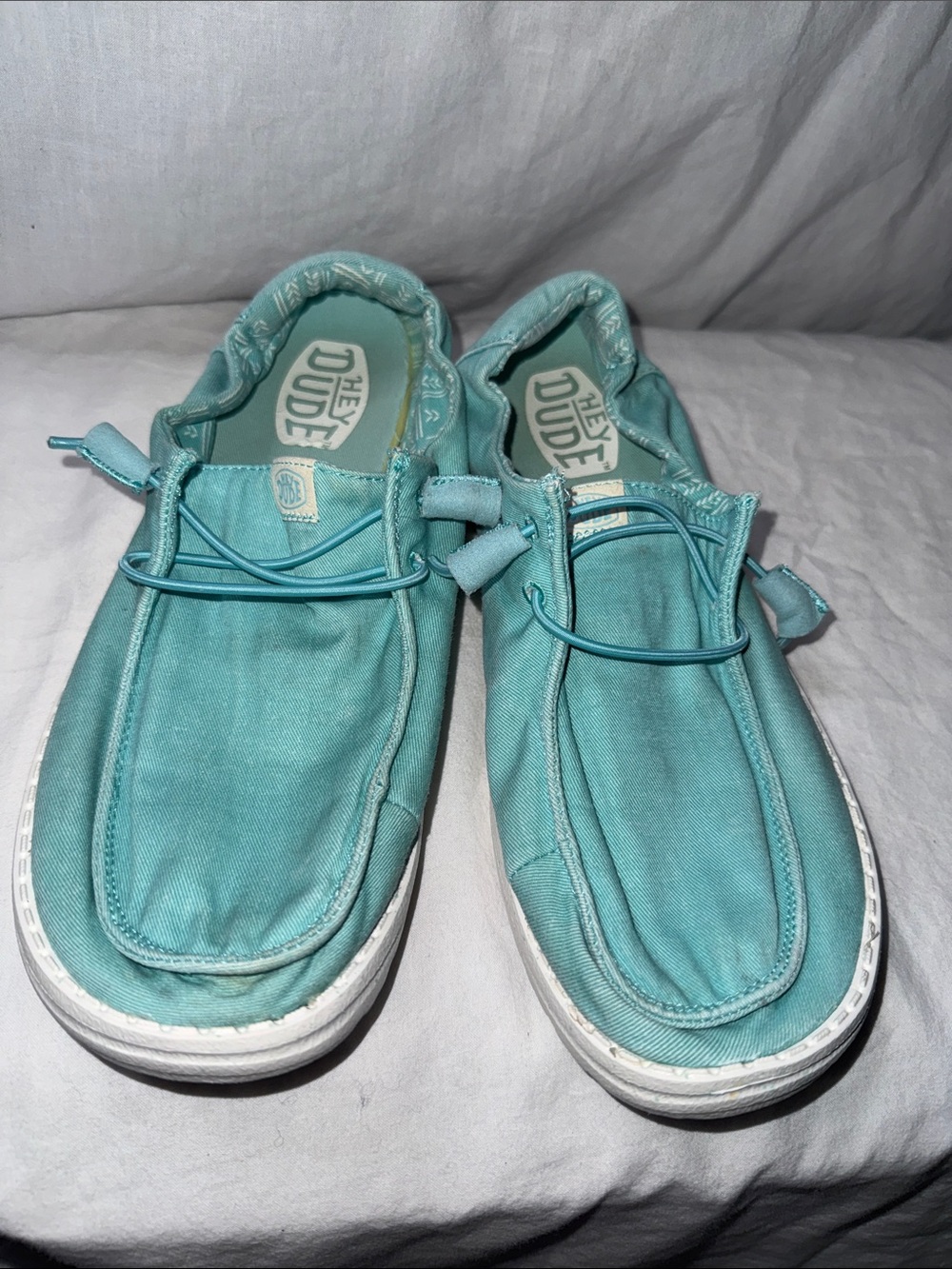 Hey Dude Turquoise Canvas Slip-On Shoes